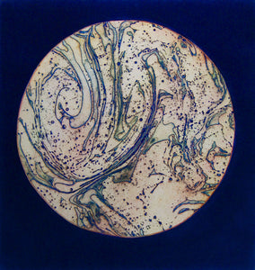 Space with Blue Warming Globe