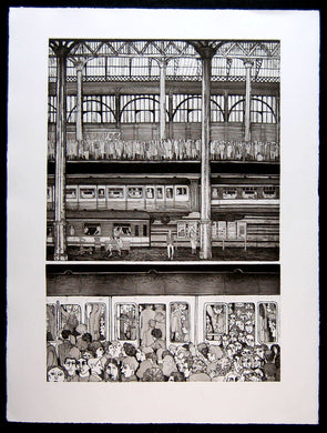 Trainscape IV Waterloo (black and white)